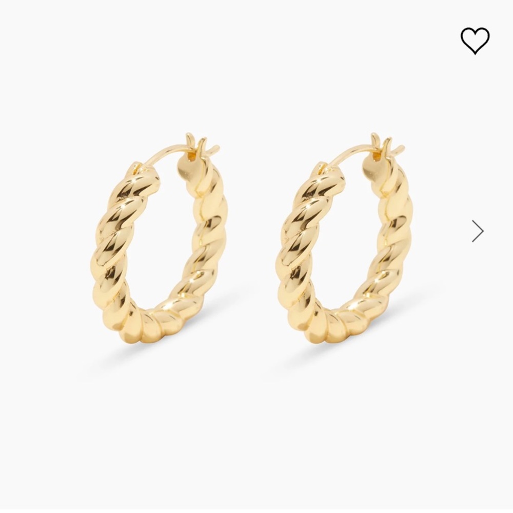 NWT Crew Gold Hoops Gorjana Classic Trendy